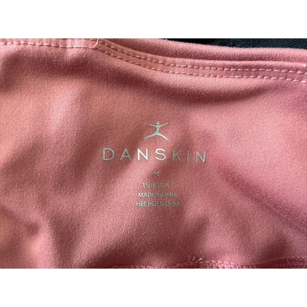 Danskin Women's High-Waisted Side Pocket Leggings Rose Clay Mauve - Size M